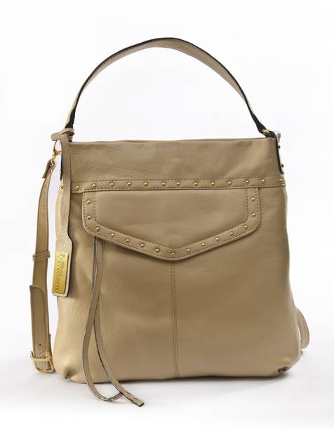 Sophia Visconti Handbags Clutches Sophia Visconti Women Casual Beige Genuine Leather Sling Bag