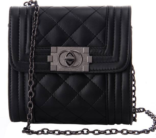 Glam Diva Handbags Clutches Online Glam Diva Women Casual Black Pu Sling Bag