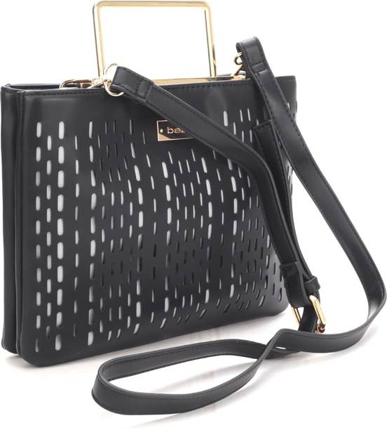 Bebe Handbags Clutches Online At Best Bebe Women Casual Black Grey Genuine Leather Sling Bag