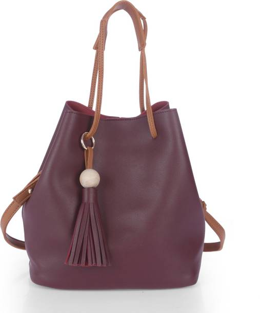 Fur Jaden Handbags Clutches Online Fur Jaden Women Casual Maroon Pu Sling Bag