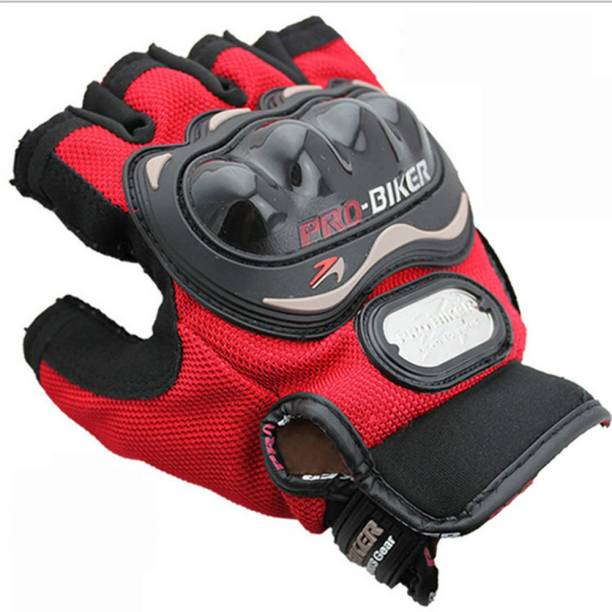 Probiker Bike Racing Motorcycle Half Riding Gloves Red Color Riding Gloves