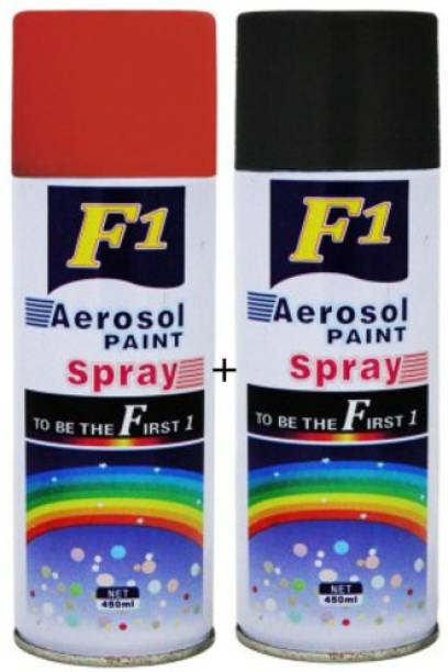 F1 PREMIUM BLACK & RED Spray Paint 900 ml