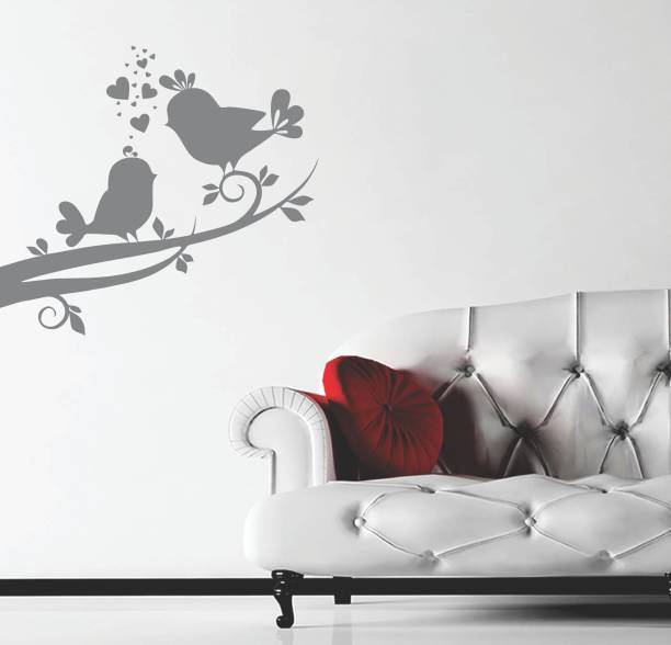 creatick Studio Creatick Studio Love Bird In Moon Light Wall Decal Extra Large Self Adhesive Sticker