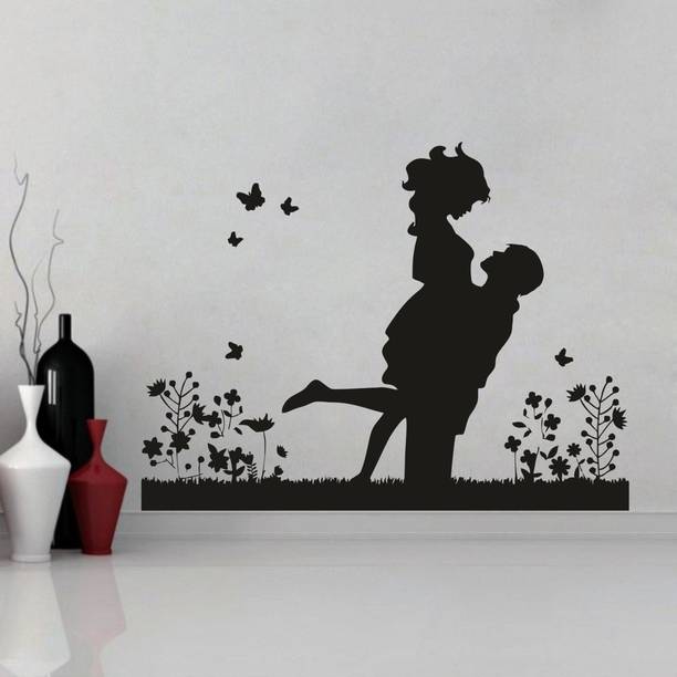 Top girl wallpaper cheap price 5stars Flipkart in India 85 Decor Villa Decor Villa Love boy and girl Wall Sticker Medium - Size (23 x 17) Inch Medium Self Adhesive