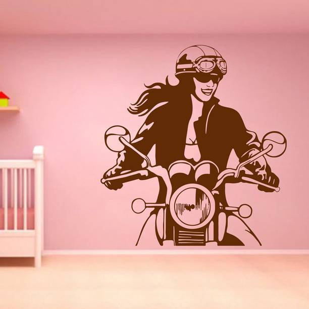 Top girl wallpaper cheap price 5stars Flipkart in India 79 Decor Villa Decor villa Scooter Girl Wall Decal & Sticker Large Self Adhesive