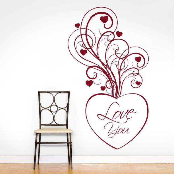 creatick Studio Love Swirl Wall sticker Small Self Adhesive Sticker