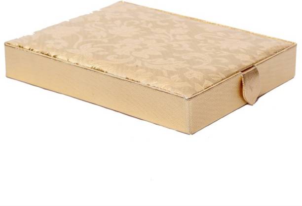 KUBER INDUSTRIES Ring Box, Ring Kit in Coated Hard Board (Golden) Make Up Vanity Box
