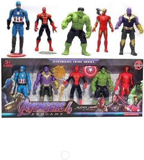 UNISAFE COLLECTION Avengers Toys Set - Captain America, Ironman, Hulk, Ant Man and Thor