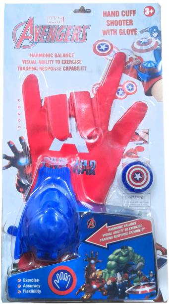 MIMY Superhero Web Disc Shooter Launcher with Single Hand Wearable Glove Fun Game Toy