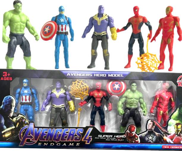 ZN STORE Marvel Avenger Action Figure Toy Set for kids.(Multicolour)