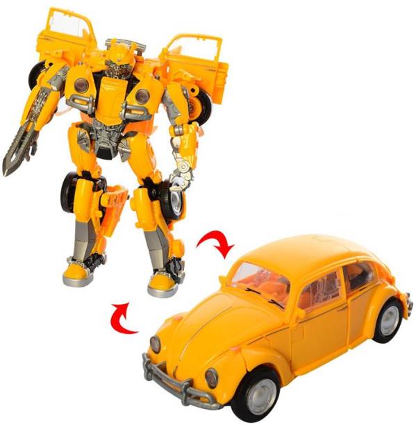 Kiditos Transforming Autobot Bee Yellow Bug Alloy Version Action Figure Robot Toy, 21 CM