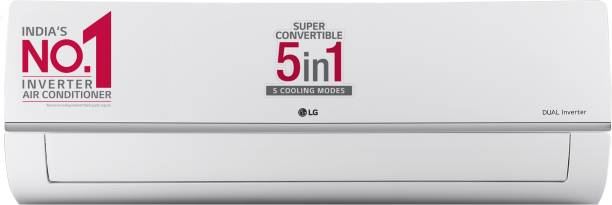 LG Super Convertible 5-in-1 Cooling, 2023 Model 1.2 Ton 3 Star Split Dual Inverter HD Filter with Anti-Virus Protection AC  - White