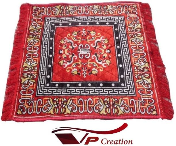 VP Creation Hindu Comfortable Pooja Asana 2'ft x2'ft (Red) Altar Cloth