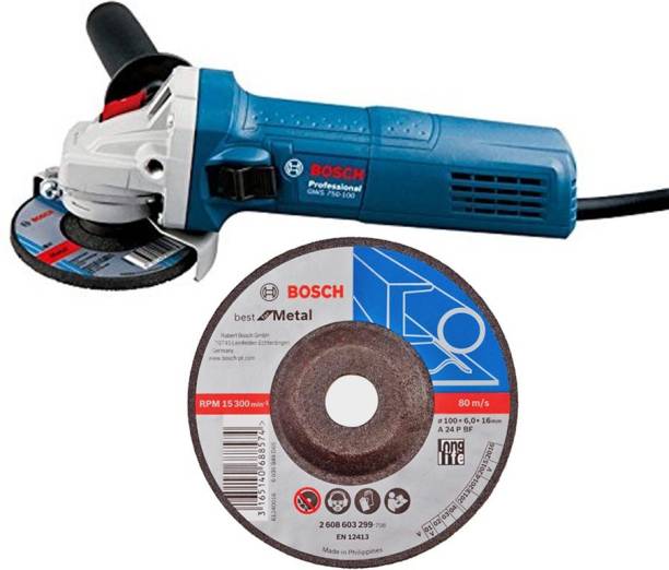 BOSCH GWS 750 Angle Grinder with 4 inch Grinding Wheel Angle Grinder
