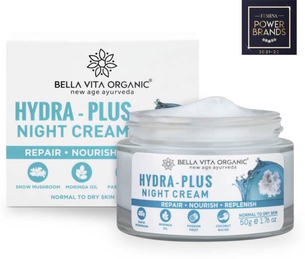Bella vita organic Hydra Plus Night Gel Cream Light Weight Moisturiser for Nourishing - 50 gm