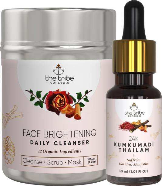 The Tribe Concepts Face Brightening Kit/With Steel Tin