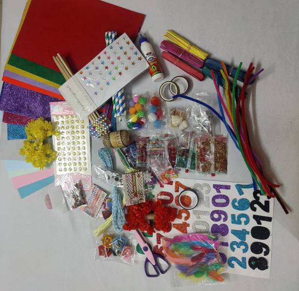 Global Kids DIY Material kit / Hobby Craft ,27 IN 1 CRAFT MATERIAL ITEM FOR KIDS