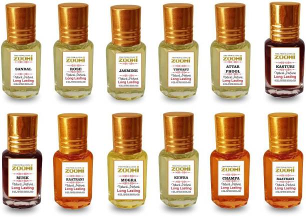 ZOOHI Fragrance Attar for men and women 3ml (Pack of 12) Floral Attar