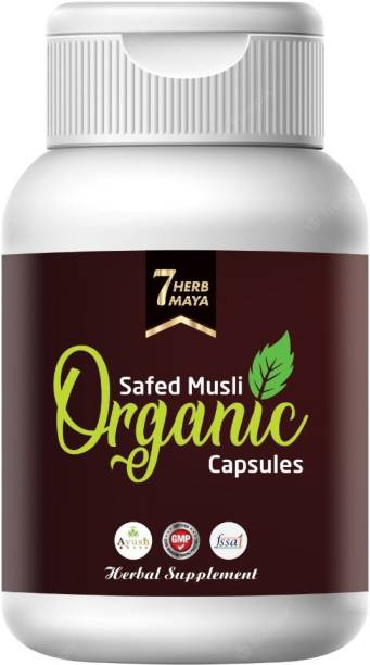 7Herbmaya Organic Safed Musli Capsule for Health & Immunity