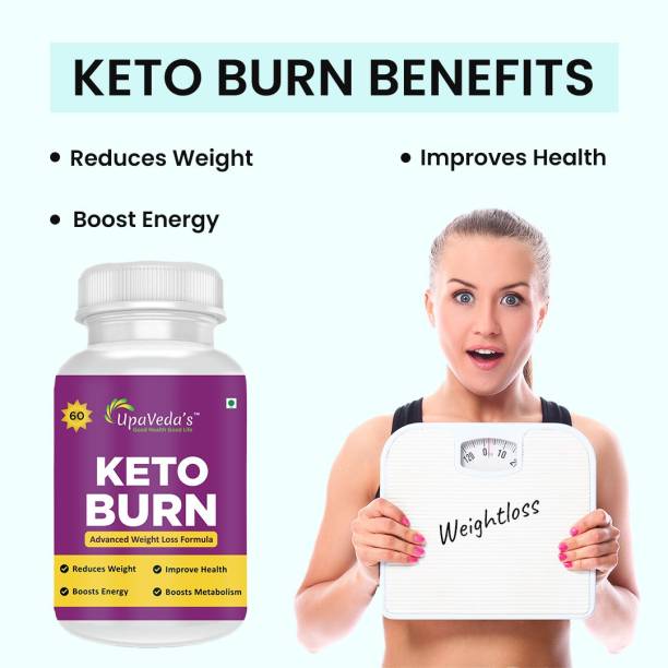 UpaVeda’s Keto Burn Capsules | For Weight Loss and Burn Fat | 100% Natural-60 Capsules