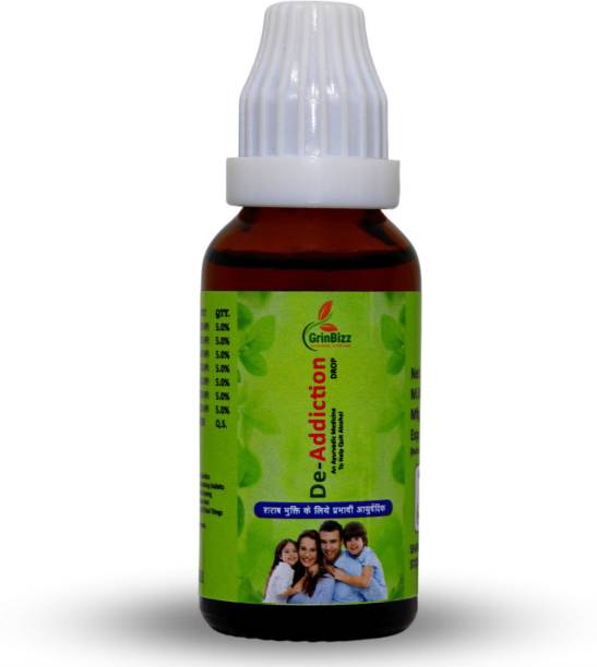 grinbizz DE-ADDICTION HELPS TO STOP QUIT ALCOHOL AND NARCOTIC ADDICTION AYURVEDIC PRODUCT