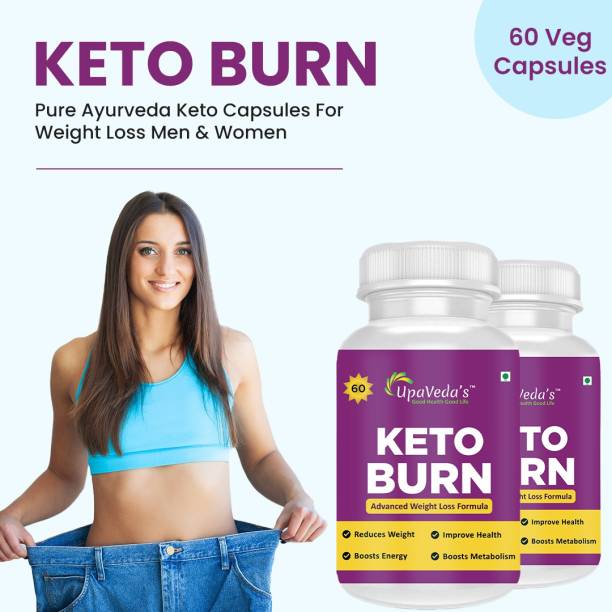 UpaVeda’s Keto Burn Capsules For Weight Loss & Burn Fat|100% Natural Capsules (Pack of 2)