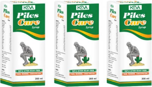 KEVA Piles Syrup |Natural remedy for Piles | Herbal & Sugar Free (Pack of 3)