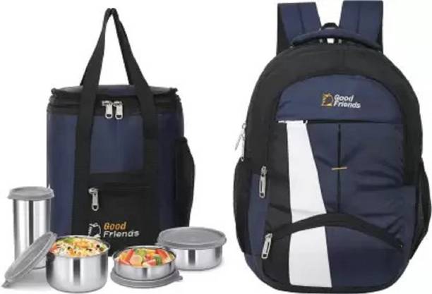 SPORT COLLECTION Waterproof, Laptop College School Bag with Lunch Tiffin Bag Combo Trending 36 L Laptop Backpack