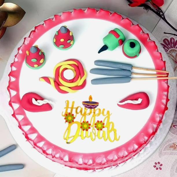 Prism Arts Cake topper for diwali cake decoration to enjoy diwali night Cake Topper