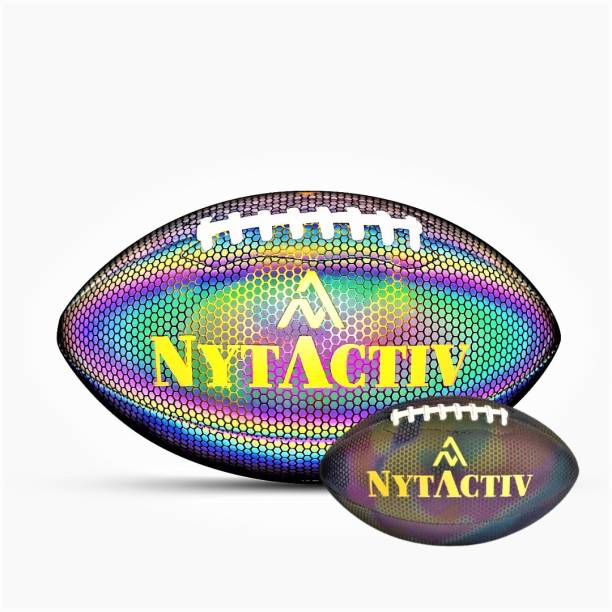 NytActiv Holographic Glowing Reflective American Rugby Ball - Size: 5