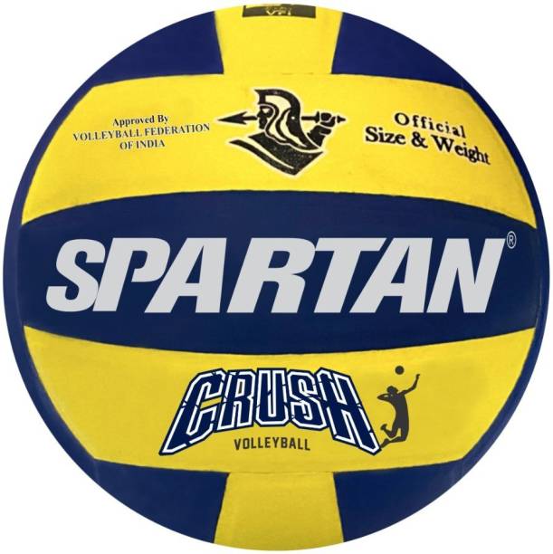 Spartan Crush Volleyball Approved by VFI (Volleyball Federation of India) Volleyball - Size: 4