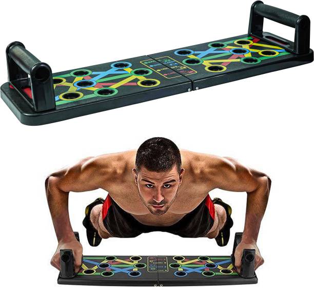 Manogyam 10in1Portable PushUp Board with Strong GripHandle for ChestPress Home&Gym Exercise Push-up Bar