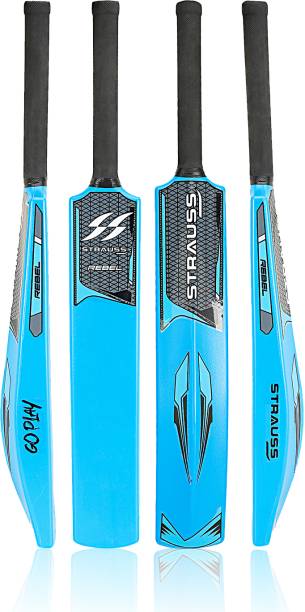 Strauss Plastic Cricket Bat, Full Size (34 X 4.5inches) for All Age Groups, Blue PVC/Plastic Cricket  Bat