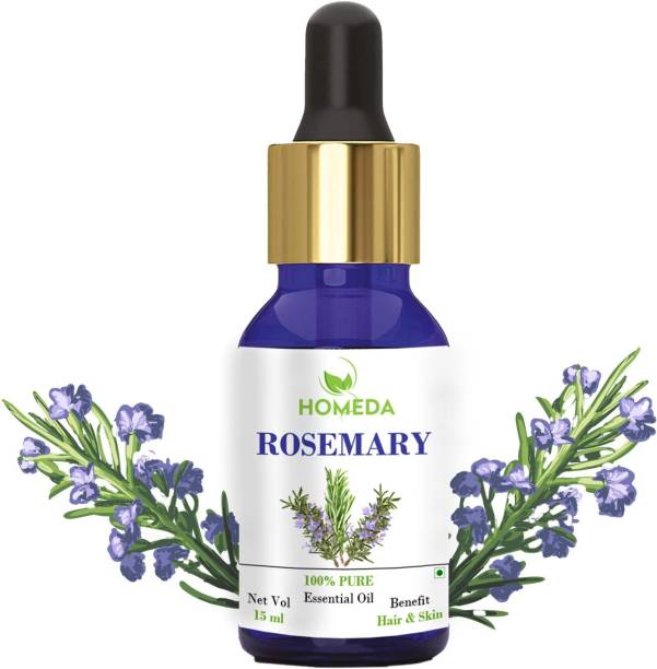 Homeda Rosemary Essential Oil for Hair Growth, Face, Skin, Body, Pure Rose marry
