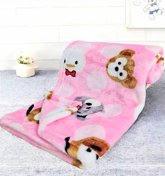 BRANDONN Printed Crib Mink Blanket for  AC Room