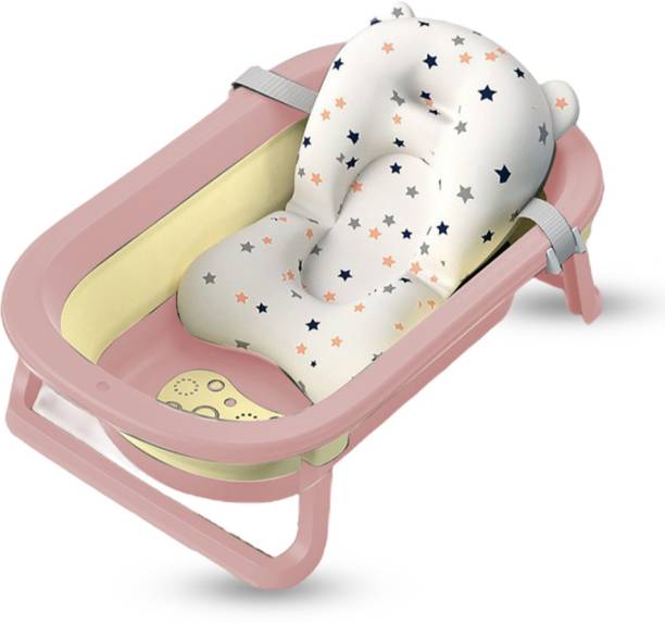 StarAndDaisy Foldable Infant Bathtub, Collapsible Newborn Toddler Folding Bathing Tub