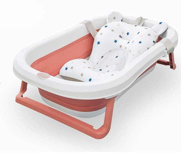 Little Tribe Foldable Baby Bath Tub with seating cushion