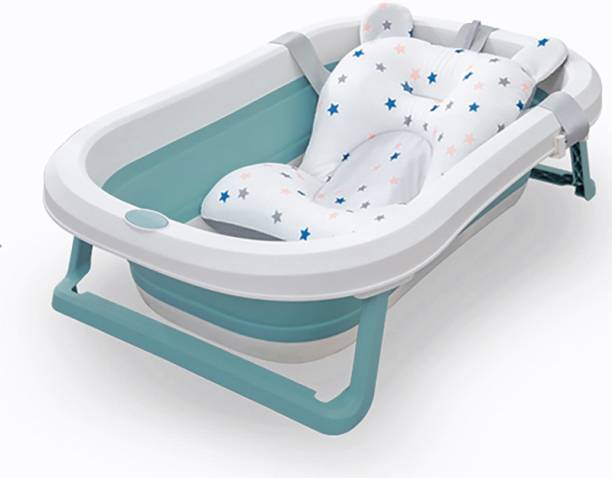 Little Tribe Foldable Baby Bath Tub with seating cushion