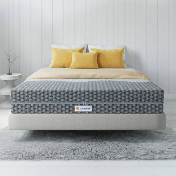 Sleepwell Ortho PRO Spring- Impressions Memory Foam Mattress with Airvent Technology 6 inch Double Pocket Spring Mattress