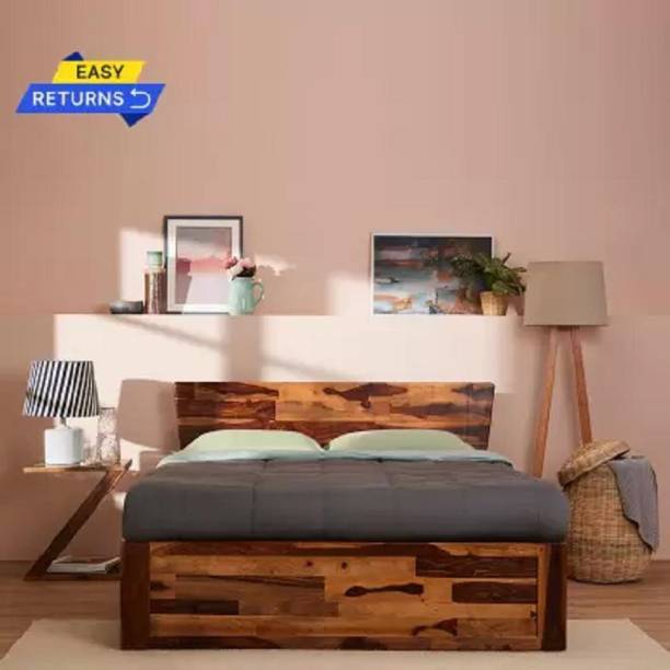 Flipkart Perfect Homes Rosewood (Sheesham) Solid Wood Queen Bed