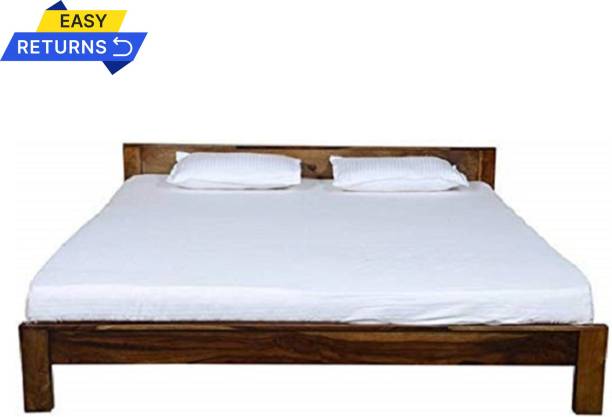 FURINNO Solid Wood Queen Bed