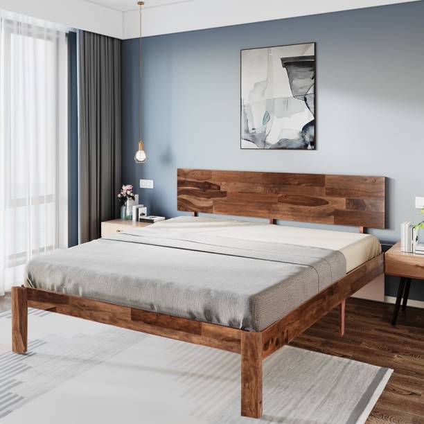Flipkart Perfect Homes Solid Wood Queen Bed
