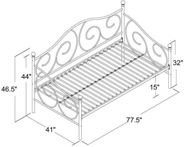 Twigs Direct Metal Single Bed