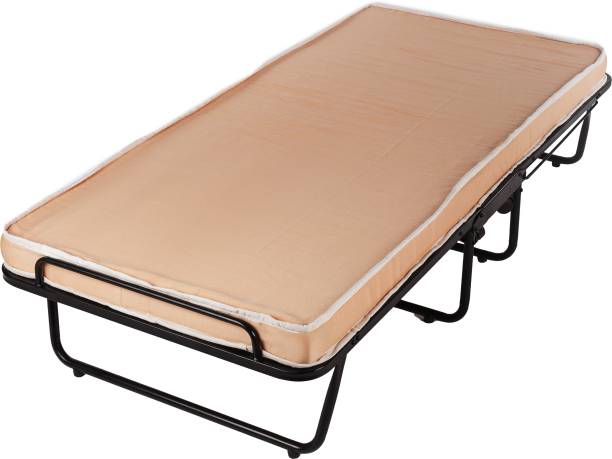 blumuno Prima Rollaway Folding Bed With Wheels Metal Single Bed