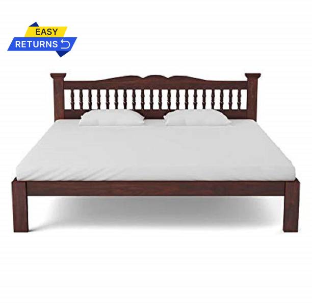 FURINNO Solid Wood King Bed
