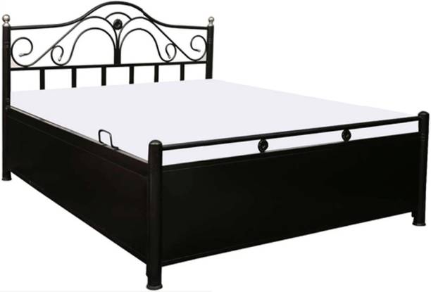 ROYAL METAL FURNITURE Mattress Not Included Janta Design Metal Queen Hydraulic Bed