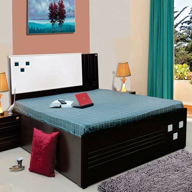 ELTOP Wooden Furniture Queen Size Bed with Box Storage Engineered Wood Queen Box Bed