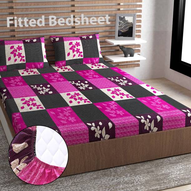 METRO LIVING 125 TC Microfiber Double Printed Fitted (Elastic) Bedsheet
