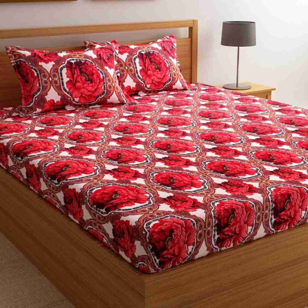 Makena 144 TC Polycotton Double, Queen Printed Flat Bed...