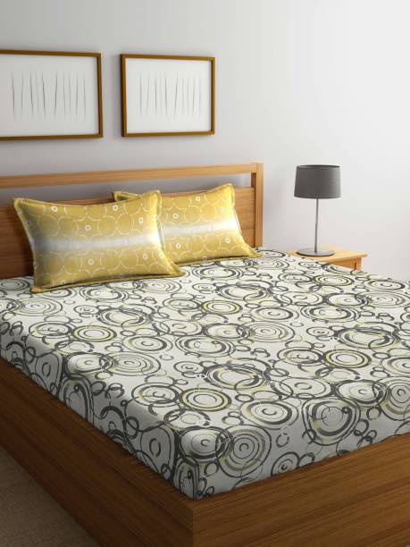 Bombay Dyeing 100 TC Cotton Double Abstract Flat Bedsheet